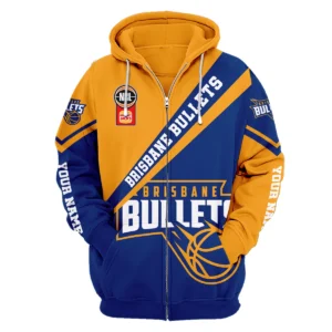 NBL Brisbane Bullets Exclusive Logo Zipper Hoodie HONBL230725A01BRI-ZHD