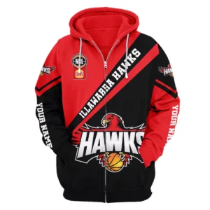 NBL Illawarra Hawks Exclusive Logo Zipper Hoodie HONBL230725A01ILL-ZHD
