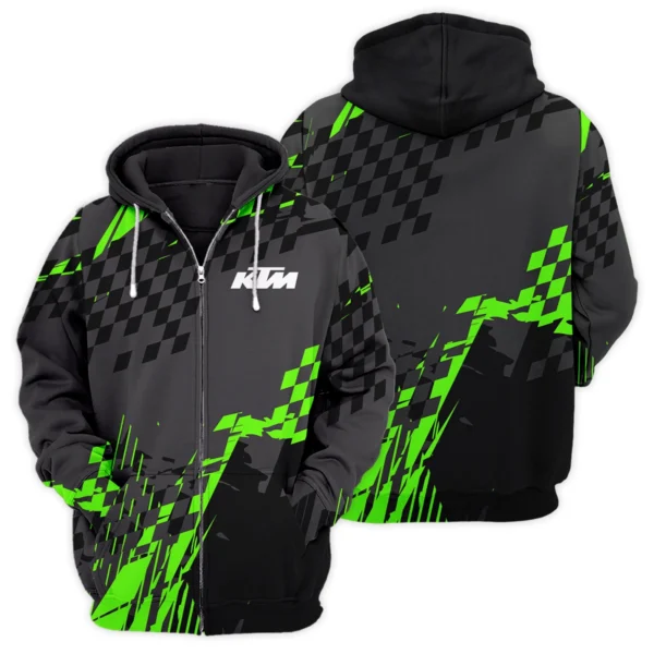 KTM Motorcycles Exclusive Logo Zipper Hoodie HOMO190725A01KTM-ZHD - Image 3