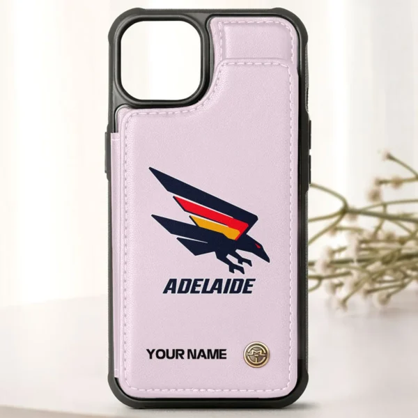 AFL Adelaide Crows Personalized Name - Leather Flip Wallet Phone Case HOAFL010725LPC01ADEL - Light Pink - Image 2