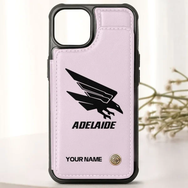 AFL Adelaide Crows Personalized Name - Leather Flip Wallet Phone Case HOAFL010725LPC02ADEL - Light Pink - Image 2