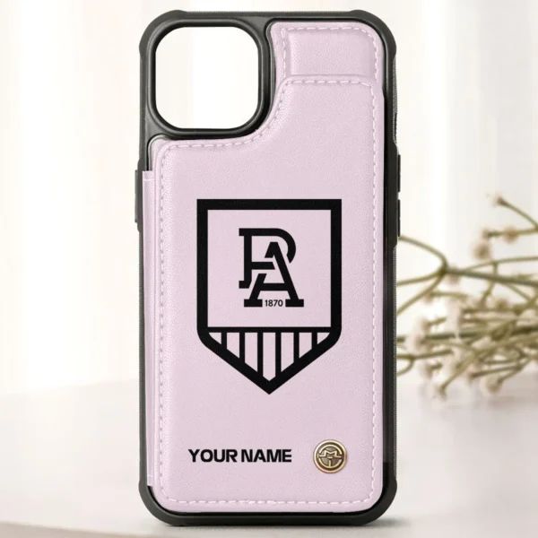 AFL Port Adelaide Power Personalized Name - Leather Flip Wallet Phone Case HOAFL010725LPC02PORT - Light Pink - Image 2