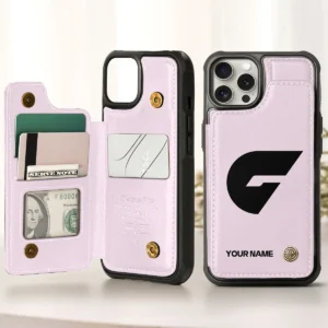 AFL GWS Giants Personalized Name - Leather Flip Wallet Phone Case HOAFL010725LPC02GWS - Light Pink