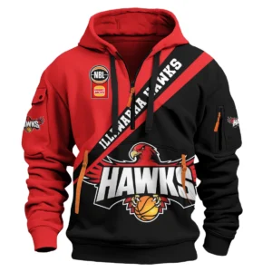 NBL Illawarra Hawks Exclusive Logo Hoodie Half Zipper HONBL230725A01ILL-HDF