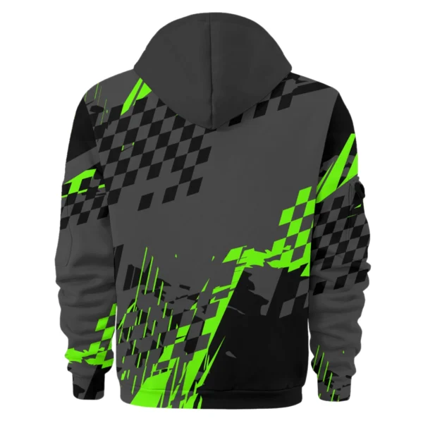 Kawasaki Motorcycles Exclusive Logo Hoodie Half Zipper HOMO190725A01KAW-HDF - Image 2