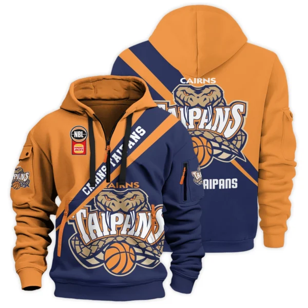 NBL Cairns Taipans Exclusive Logo Hoodie Half Zipper HONBL230725A01CNS-HDF - Image 3