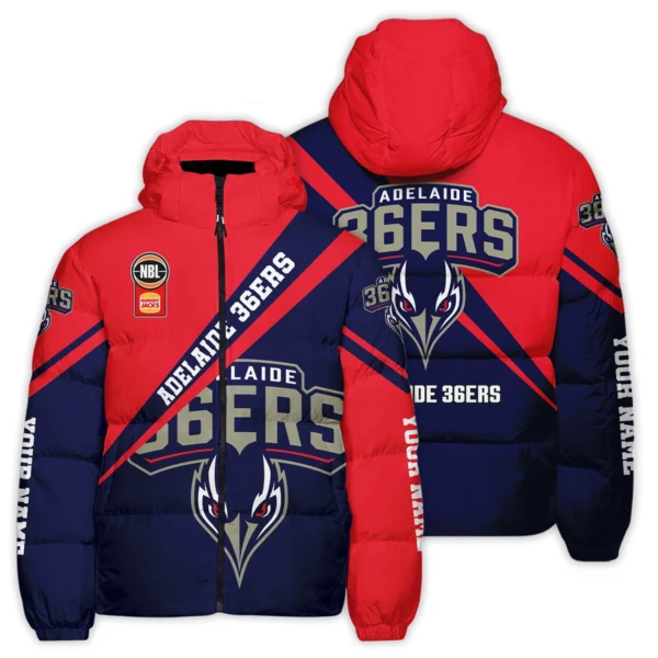NBL Adelaide 36ers Exclusive Logo Down & Puffer Jackets HONBL230725A01ADL-DJ - Image 3