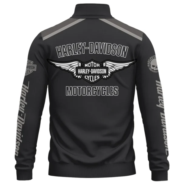 Harley-Davidson Motorcycle Exclusive Logo Quarter-Zip Sweatshirt QTHD010725A3-QTZ - Image 3