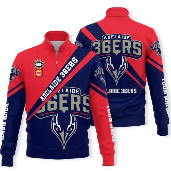 NBL Adelaide 36ers Exclusive Logo Quarter-Zip Sweatshirt HONBL230725A01ADL-QTZ - Image 3