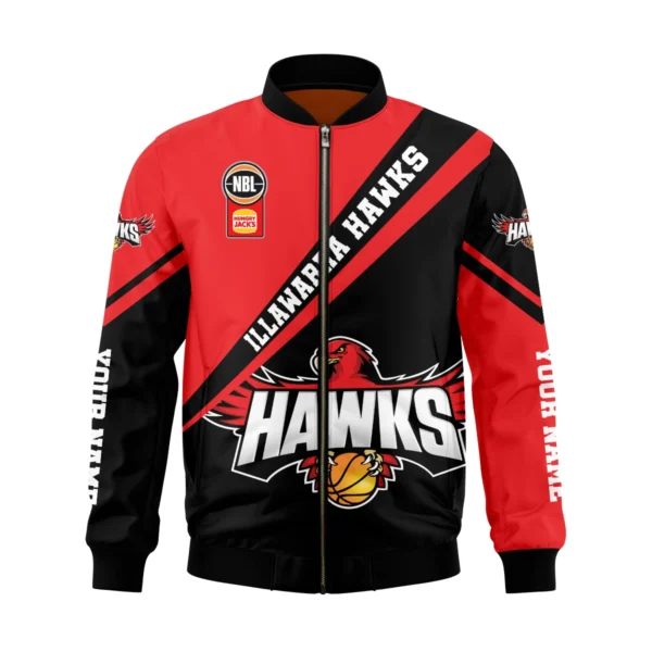 NBL Illawarra Hawks Exclusive Logo Bomber Jacket HONBL230725A01ILL-BB