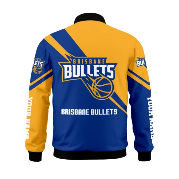 NBL Brisbane Bullets Exclusive Logo Bomber Jacket HONBL230725A01BRI-BB - Image 2