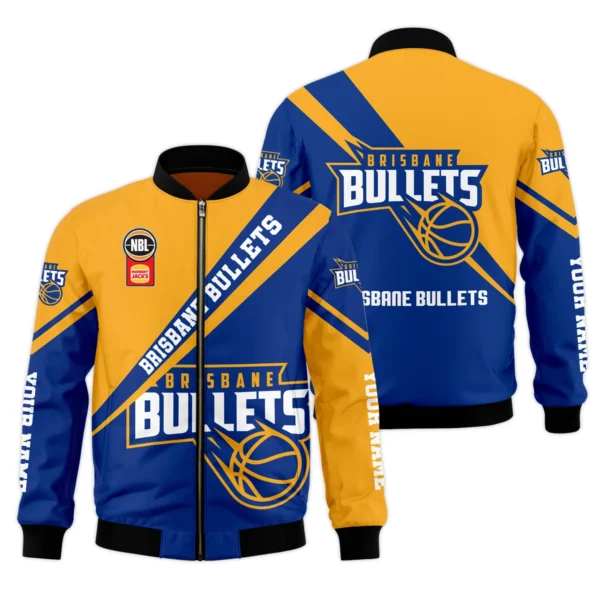 NBL Brisbane Bullets Exclusive Logo Bomber Jacket HONBL230725A01BRI-BB - Image 3