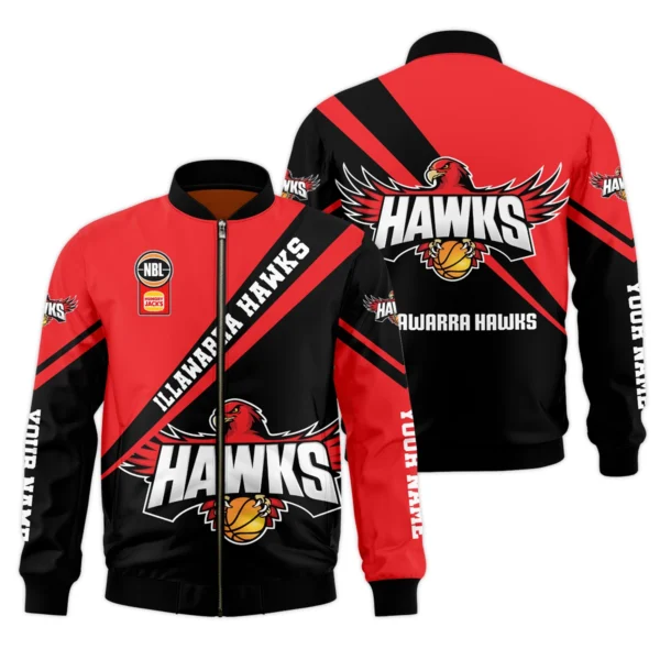 NBL Illawarra Hawks Exclusive Logo Bomber Jacket HONBL230725A01ILL-BB - Image 3